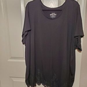 Torrid black T shirt with Lace